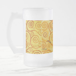 Gustav Klimt Boom des Levens: Art Nouveau Symbolis Matglas Bierpul