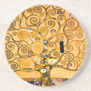 Gustav Klimt Boom des Levens Zandsteen Onderzetter