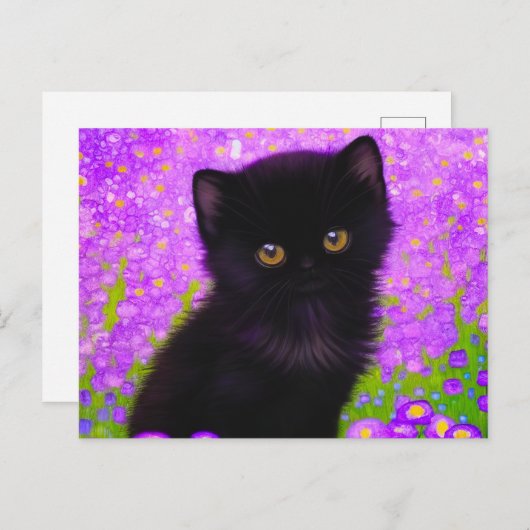 Gustav Klimt Cat Briefkaart (Voorkant / Achterkant)