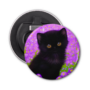 Gustav Klimt Cat Button Flesopener