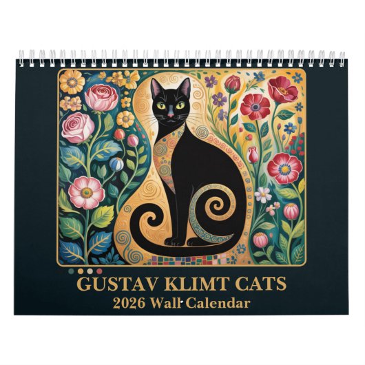 Gustav Klimt Cat | Elegant Art Nouveau Cat 2026 Kalender (Hoes)
