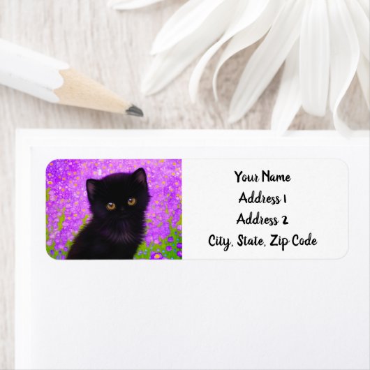 Gustav Klimt Cat Etiket (Insitu)