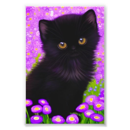 Gustav Klimt Cat Foto Afdruk (Voorkant)
