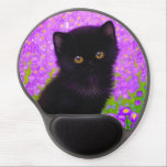 Gustav Klimt Cat Gel Muismat<br><div class="desc">Gel-Muismat met een Gustav Klimt-kat! Dit vloeiende kat zit in een groen veld van paarse bloemen. Een purr-fect cadeau voor kattenliefhebbers en Oostenrijkse kunstliefhebbers!</div>