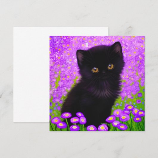 Gustav Klimt Cat Kaart (Voorkant / Achterkant)