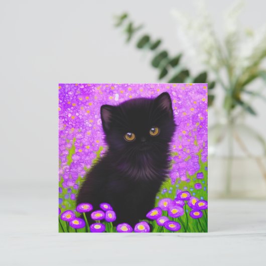 Gustav Klimt Cat Kaart (Staand voorkant)