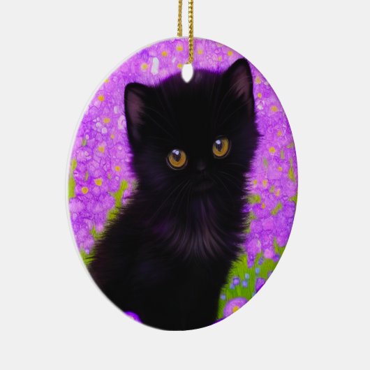 Gustav Klimt Cat Keramisch Ornament (Rechts)