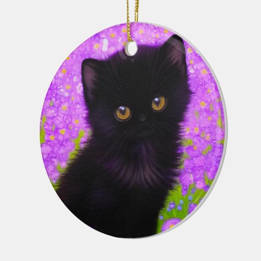 Gustav Klimt Cat Keramisch Ornament (Links)