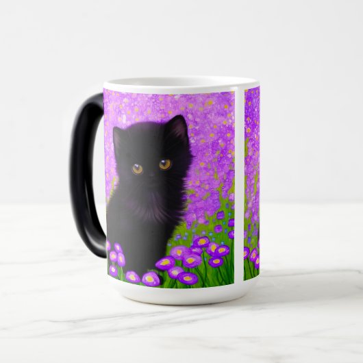 Gustav Klimt Cat Magische Mok (Voorkant links)