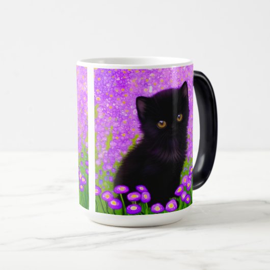 Gustav Klimt Cat Magische Mok (Voorkant rechts)