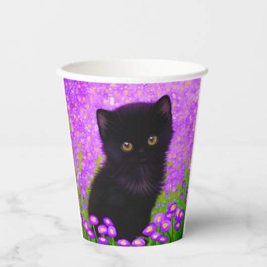 Gustav Klimt Cat Papieren Bekers (Voorkant)