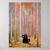 Gustav Klimt Cat Pine Forest Poster (Voorkant)