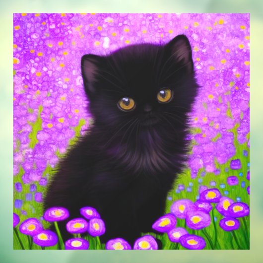 Gustav Klimt Cat Raamsticker (Vel 3)