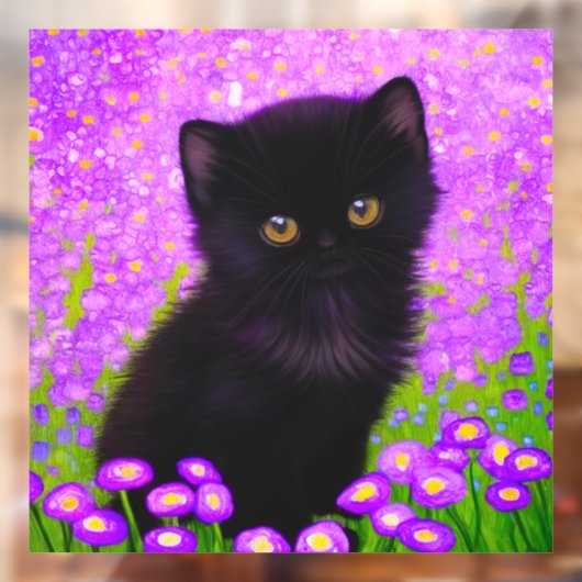 Gustav Klimt Cat Raamsticker (Vel 2)