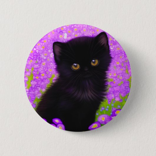 Gustav Klimt Cat Ronde Button 5,7 Cm (Voorkant)