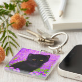 Gustav Klimt Cat Sleutelhanger (Voorkant Rechts)