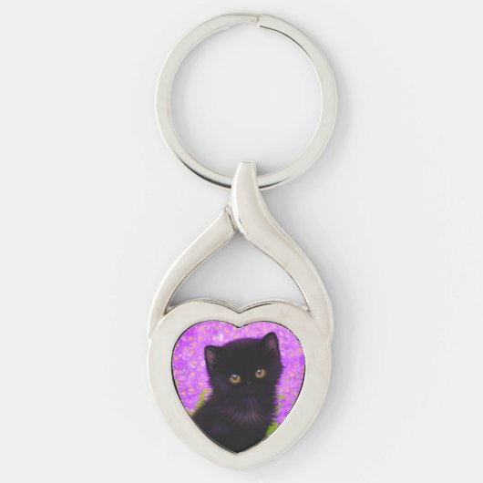 Gustav Klimt Cat Sleutelhanger (Voorkant)