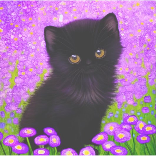 Gustav Klimt Cat Sticker (Voorkant)