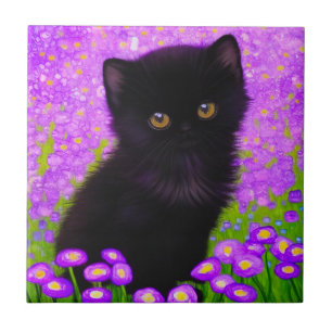 Gustav Klimt Cat Tegeltje