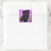 Gustav Klimt Cat Vierkante Sticker (Tas)