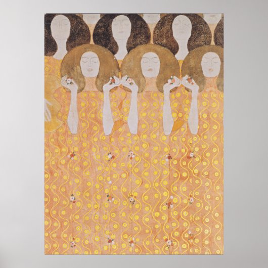 Gustav Klimt - Chor der Paradiesengel Poster (Voorkant)