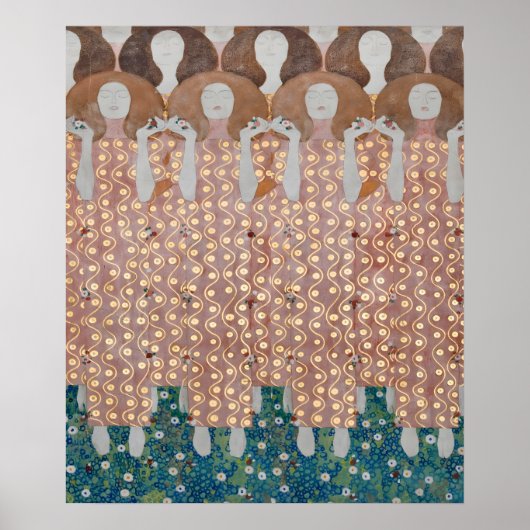 Gustav Klimt - Chorus Paradise Detail Poster (Voorkant)