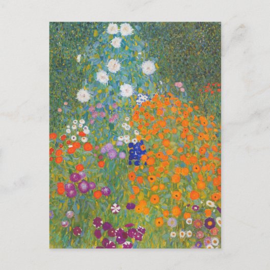 Gustav Klimt Cottage Garden Briefkaart (Voorkant)