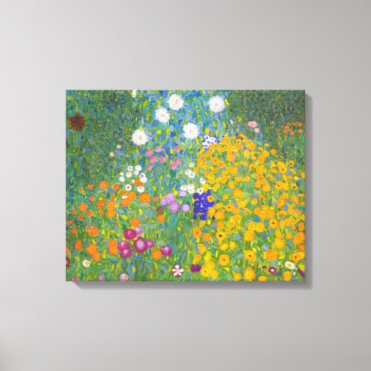 Gustav Klimt Cottage Garden Canvas Afdruk (Voorkant)
