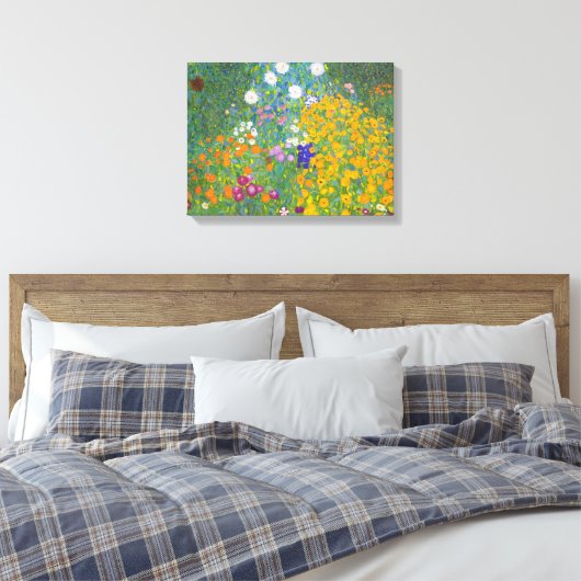 Gustav Klimt Cottage Garden Canvas Afdruk (Insitu (Slaapkamer))