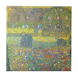 Gustav Klimt Country House van Attersee Tile Tegeltje