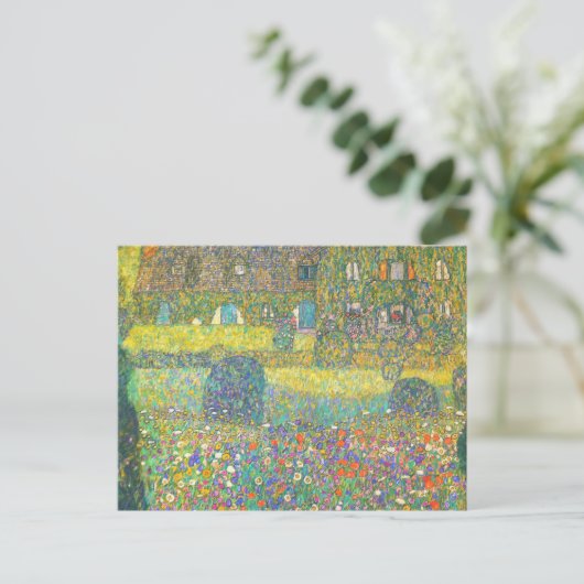 Gustav Klimt Country House van de Attersee Briefkaart (Staand voorkant)
