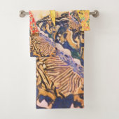 Gustav Klimt Dame Met Fan  art nouveau Bad Handdoek (Insitu)