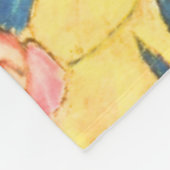 Gustav Klimt Dame Met Fan  art nouveau Fleece Deken (Hoek)