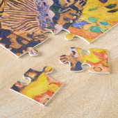 Gustav Klimt Dame Met Fan  art nouveau Legpuzzel (Zijkant)