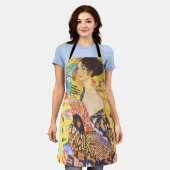 Gustav Klimt Dame Met Fan  art nouveau Schort (Gedragen)