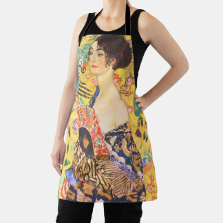 Gustav Klimt Dame Met Fan art nouveau Schort