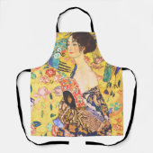 Gustav Klimt Dame Met Fan  art nouveau Schort (Voorkant)