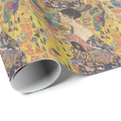 Gustav Klimt - Dame met verfschilderij Cadeaupapier (Rol Hoek)