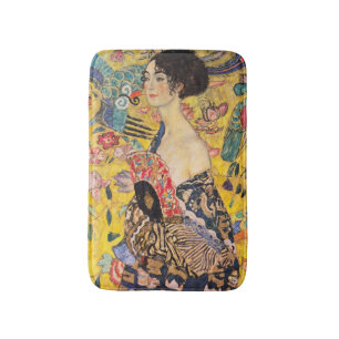 Gustav Klimt - Dame met waaier Badmat