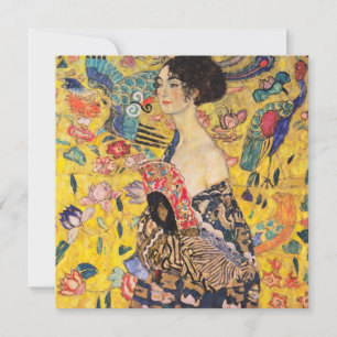 Gustav Klimt - Dame met waaier Bedankkaart