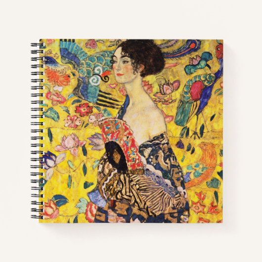 Gustav Klimt Dame met waaier Notitieboek (Voorkant)