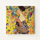 Gustav Klimt Dame met waaier Notitieboek (Achterkant)