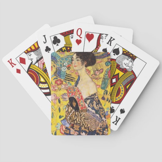 Gustav Klimt Dame met waaier Pokerkaarten (Achterkant)