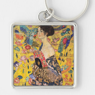 Gustav Klimt - Dame met waaier Sleutelhanger