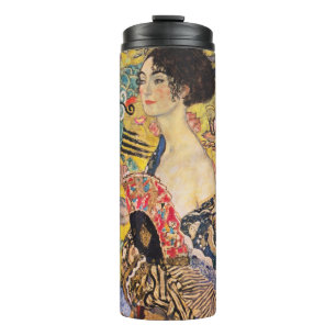 Gustav Klimt - Dame met waaier Thermosbeker