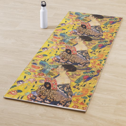 Gustav Klimt Dame met waaier Yogamat (In situ)