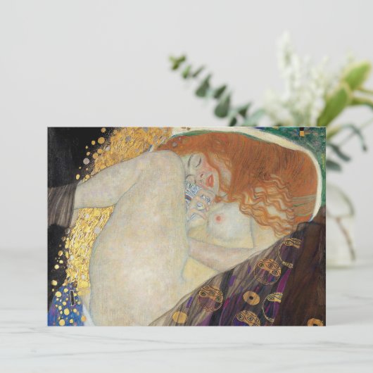 Gustav Klimt - Danae Bedankkaart (Staand voorkant)