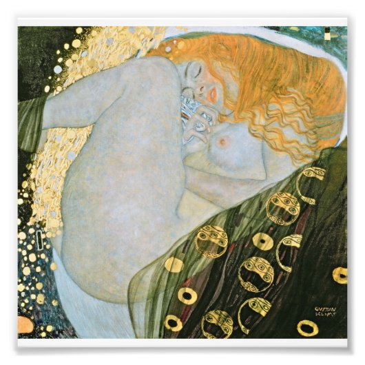 Gustav Klimt - Danae Foto Afdruk (Voorkant)