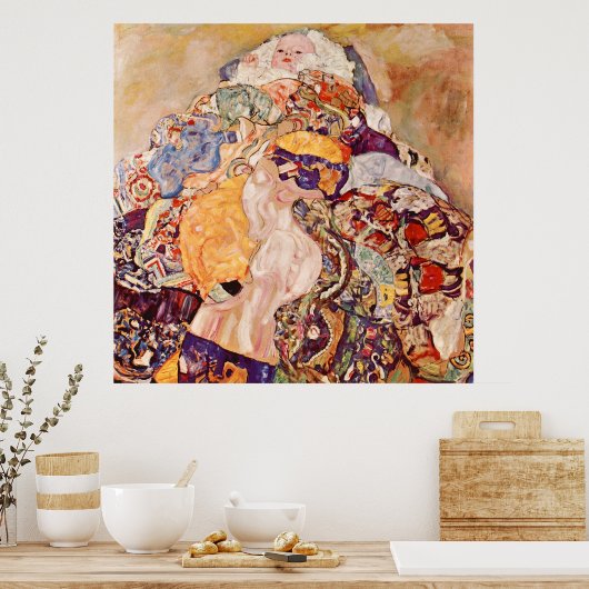 Gustav Klimt "De Baby" Poster (Keuken)