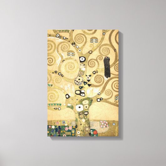 Gustav Klimt - De Boom des Levens, Stoclet-fries Canvas Afdruk (Voorkant)